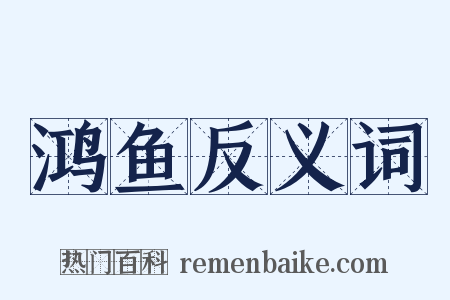 鸿鱼反义词是什么意思的图片